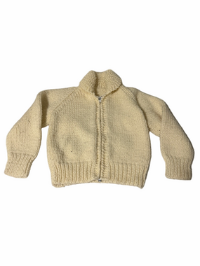 Kid’s (Unisex) Hand Knitted Full Zip Teddy Bear Sweater